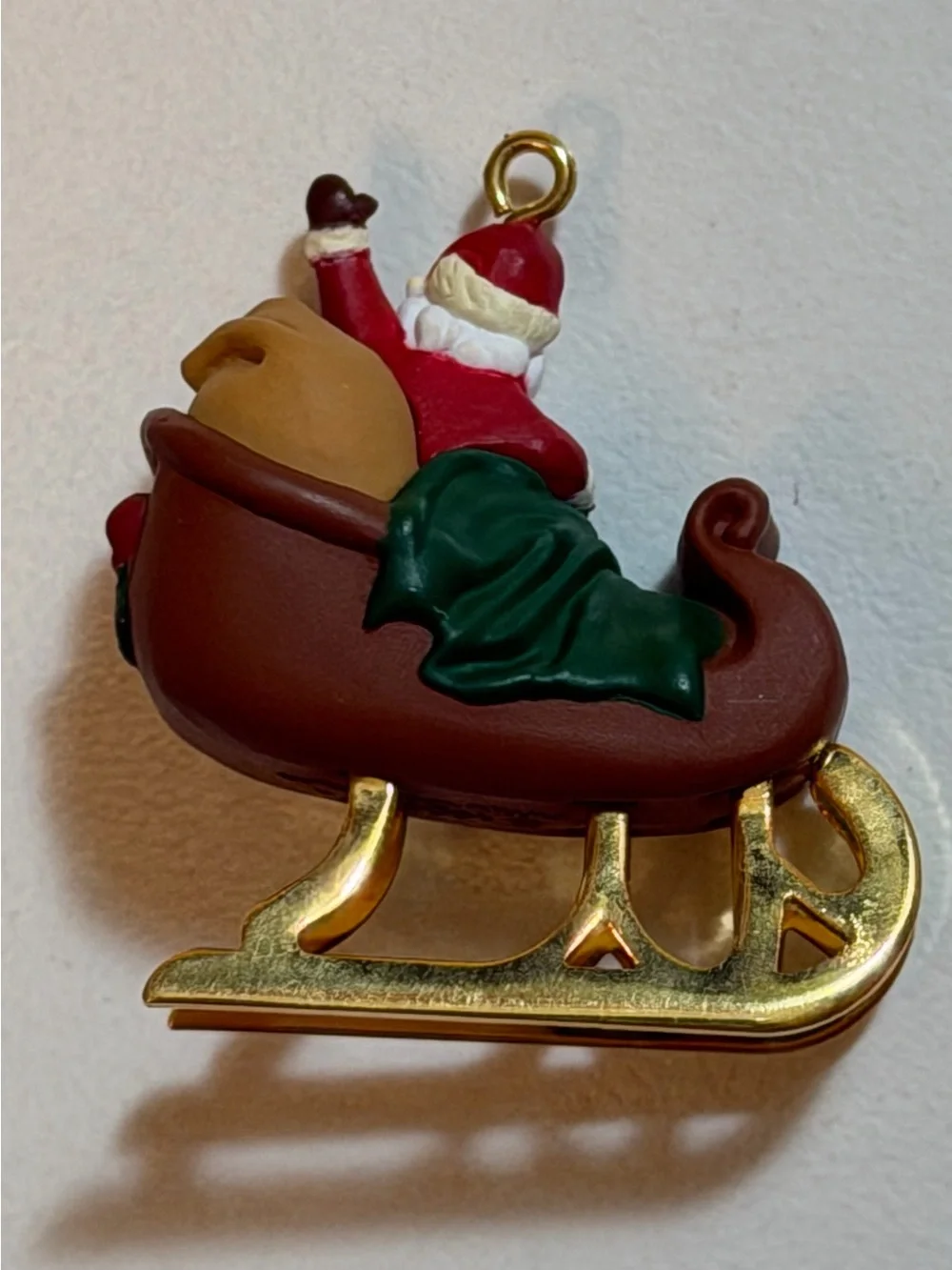Vtg 1996 Hallmark Keepsake Miniature Ornament The Night Before Christmas Santa